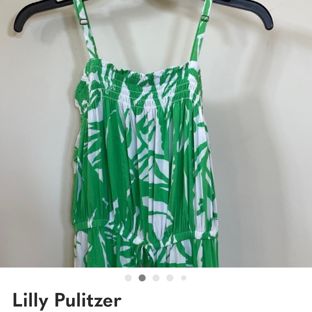 Lilly Pulitzer Green and White Patterned Dress
